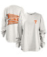 Women's White Tennessee Volunteers Pennant Stack Oversized Long Sleeve T-shirt