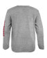 Big Boys Heather Gray Oklahoma Sooners 2-Hit For My Team Long Sleeve T-shirt