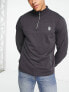 Фото #1 товара South Beach Man 1/4 zip sweatshirt in black