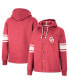 ფოტო #2 პროდუქტის Women's Crimson Oklahoma Sooners Mia Striped Full-Snap Hoodie Jacket