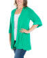 Фото #3 товара Plus Size Elbow Length Open Front Cardigan Sweater