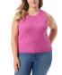 ფოტო #1 პროდუქტის Trendy Plus Size Astrid Pointelle Tank Top