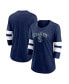 Фото #1 товара Men's Heather Navy Seattle Kraken Special Edition 2.0 Barn Burner 3/4 Sleeve T-shirt