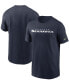 ფოტო #1 პროდუქტის Men's College Navy Seattle Seahawks Team Wordmark T-shirt