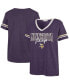 Фото #4 товара Women's Heathered Purple Minnesota Vikings Hollow Bling Piper Luxe V-Neck T-shirt