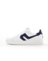 Levi's Swift leather trainer in white with navy suede backtab