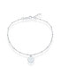 Фото #1 товара Sterling Silver Beaded Anklet with Wave Disc
