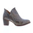 Фото #2 товара Bed Stu Carla F393009 Womens Gray Leather Zipper Ankle & Booties Boots