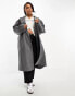 Фото #1 товара ASOS DESIGN Curve unlined mid length coat in pale grey