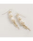 ფოტო #1 პროდუქტის Silver Baroque Pearl Long Drops Earrings