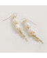 Фото #1 товара Silver Baroque Pearl Long Drops Earrings