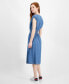 Фото #2 товара Women's V-Neck Smocked-Waist Fit & Flare Dress