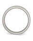 Stainless Steel Polished 6mm Beveled Edge Band Ring