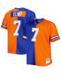 ფოტო #1 პროდუქტის Men's John Elway Royal, Orange Denver Broncos Big and Tall Split Legacy Retired Player Replica Jersey