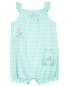 Baby Striped Frog Cotton Romper 18M