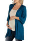 Open Front Elbow Length Sleeve Maternity Cardigan