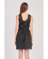 Women's Striped Organza Sleeveless Mini Dress