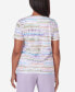 ფოტო #2 პროდუქტის Petite Garden Party Watercolor Striped Top