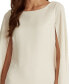 Фото #4 товара Коктейльное платье женское Lauren Ralph Lauren с платьем Slim-Fit Georgette Cape-Overlay