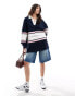 Фото #2 товара Tommy Jeans colorblock rugby shirt in navy