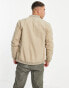 Jack & Jones Essentials bomber jacket with zip in beige