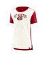 Women's Cream/Scarlet San Francisco 49ers Wordmark Tri-Blend T-Shirt