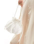 Фото #6 товара True Decadence pouch bag with chain strap in off white satin