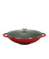 French Enameled Cast Iron 16" Wok with Glass Lid