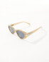 Фото #2 товара South Beach slim round sunglasses in olive