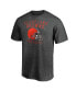 Фото #4 товара Men's Heathered Charcoal Cleveland Browns Showtime Logo T-shirt