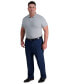 Фото #1 товара Men's Big & Tall Premium Comfort Stretch Classic-Fit Solid Flat Front Dress Pants