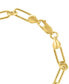ფოტო #3 პროდუქტის EFFY® Men's Polished Link Bracelet in 14k Gold-Plated Sterling Silver