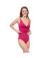 ფოტო #2 პროდუქტის Women's Dandy Bow Tie D cup V Neck Tankini swim top