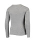 ფოტო #2 პროდუქტის Big Boys Heathered Gray Ohio State Buckeyes Long Sleeve T-shirt and Pants Sleep Set