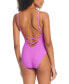 Фото #2 товара Women's Strappy-Back High-Leg One-Piece Swimsuit