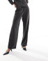 Фото #8 товара Vero Moda jersey comfort wide leg trouser co-ord in dark grey