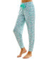 Фото #7 товара Women's Printed Drawstring Jogger Pajama Pants