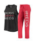 ფოტო #1 პროდუქტის Women's Red, Black Cincinnati Reds Meter Muscle Tank Top and Pants Sleep Set