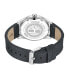 ფოტო #3 პროდუქტის Men's Northbridge Gray Dark Genuine Leather Strap Watch, 45mm