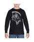 ფოტო #1 პროდუქტის Boy's Child Word Art Long Sleeve - Grim Reaper T-shirt