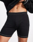 Фото #3 товара ASOS DESIGN co-ord black legging short with cut outs and binding