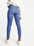 Bershka comfort fit mom jean in mid blue