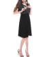 Maternity V-Neck Faux Wrap Nursing Dress Черный, XSmall - фото #2