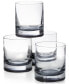 Фото #1 товара Double Old Fashioned Glasses with Gray Accent, Set of 4, Created for Macy's