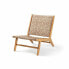 Garden chair Cancun Grey Acacia 80 x 60 x 71 cm