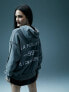 Фото #5 товара Murci oversized motif hoodie in washed grey