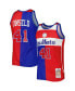 Фото #5 товара Men's Wes Unseld Blue, Red Washington Bullets Hardwood Classics 1977-78 Split Swingman Jersey