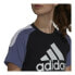 Фото #6 товара Футболка с коротким рукавом женская Adidas Sportswear Colorblock Чёрный