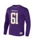 ფოტო #3 პროდუქტის Men's NFL X Staple Purple Minnesota Vikings Core Long Sleeve Jersey Style T-shirt