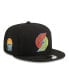 Фото #2 товара Men's Black Portland Trail Blazers Neon Pop 9FIFTY Snapback Hat